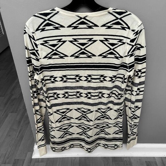 Ralph Lauren Long Sleeve Henley Top Aztec Size Large - Picture 3 of 4